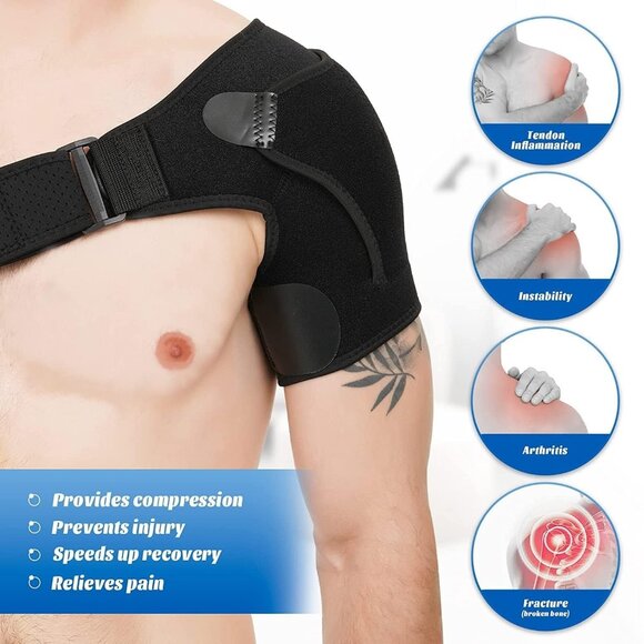 Adjustable Shoulder Brace | Pain Relief Support for Torn Rotator Cuff | Unisex, - Picture 2 of 5